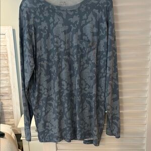 Huk Blue and Gray Long Sleeve Tee